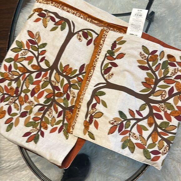 Pier 1 Fall Tree Patterned Table Runner Decor - Picture 4 of 5